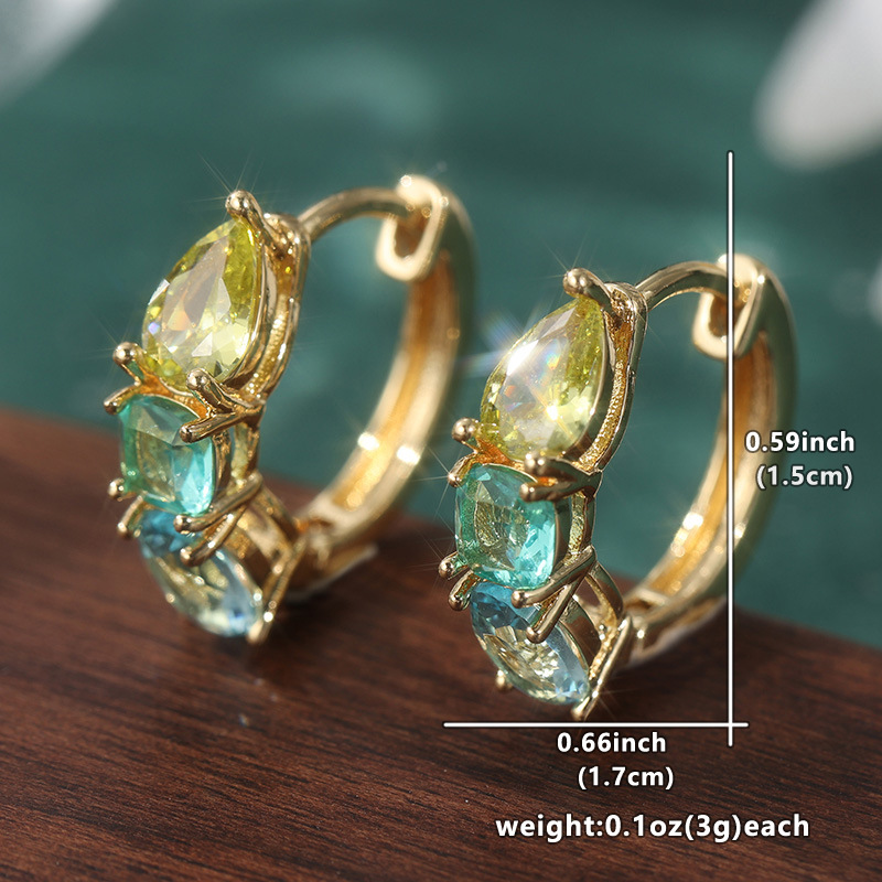 Morning Moon Cross-Border Earrings European and American Style Rose Copper Ear Hoops Drop Shipping Ear Rings