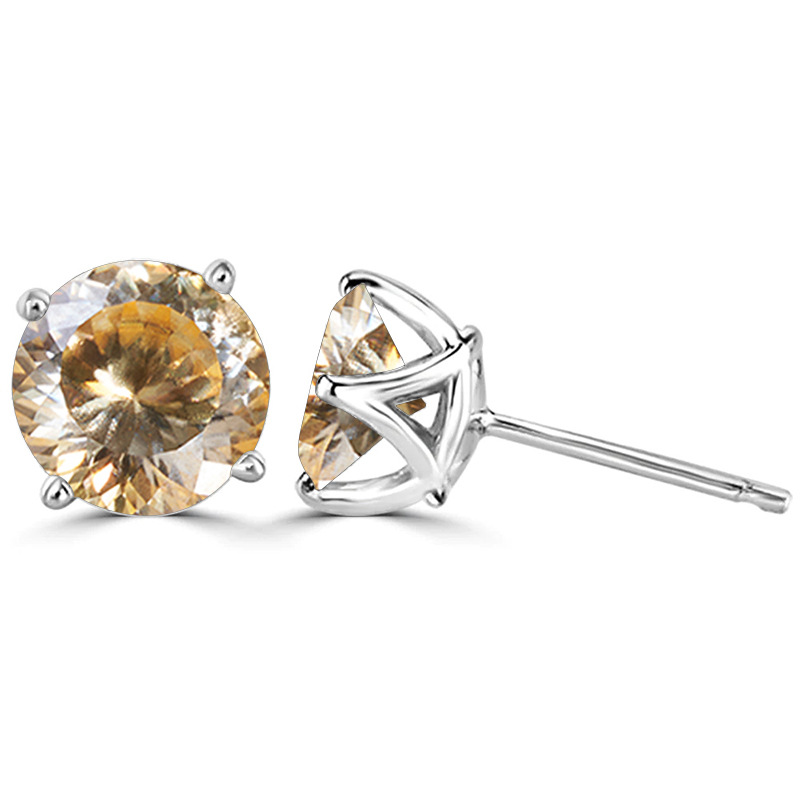 Amazon mejor vendida unisex pendientes 925 plata mosaico de diamante de mosaico de corte / nido de pájaros en stock