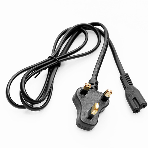 1.2-meter small Ying standard eight-character tail power cord, three-prong computer monitor power plug cord, British standard power cord