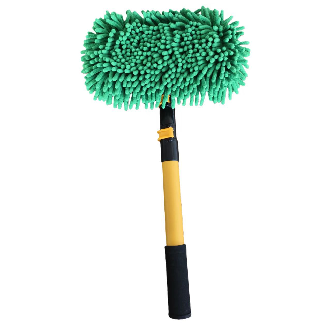 Special Chenille Curved Aluminum Alloy Three-Section Car Wash Mop That Won'T Damage the Car, Telescopic Soft Bristle Magic Car Wash Brush