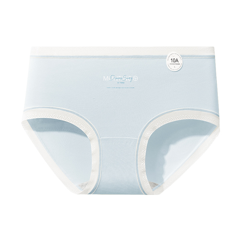 Ropa interior de mujer suave de algodón con sensación de nube 10A entrepierna de algodón larga antibacteriana transpirable sin costuras bolso elástico de cadera calzoncillos de niña image 5