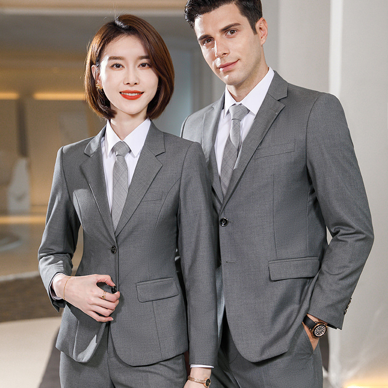 Four Seasons Business Suit Men's and Women's Same Suit Women's Sales Department Clothes Bank Work Clothes Interview Dress Pants