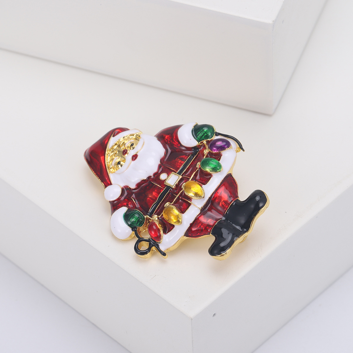 Alloy Material Casual Elegant Cute Pin Santa Claus Alloy Enamel Unisex Brooches