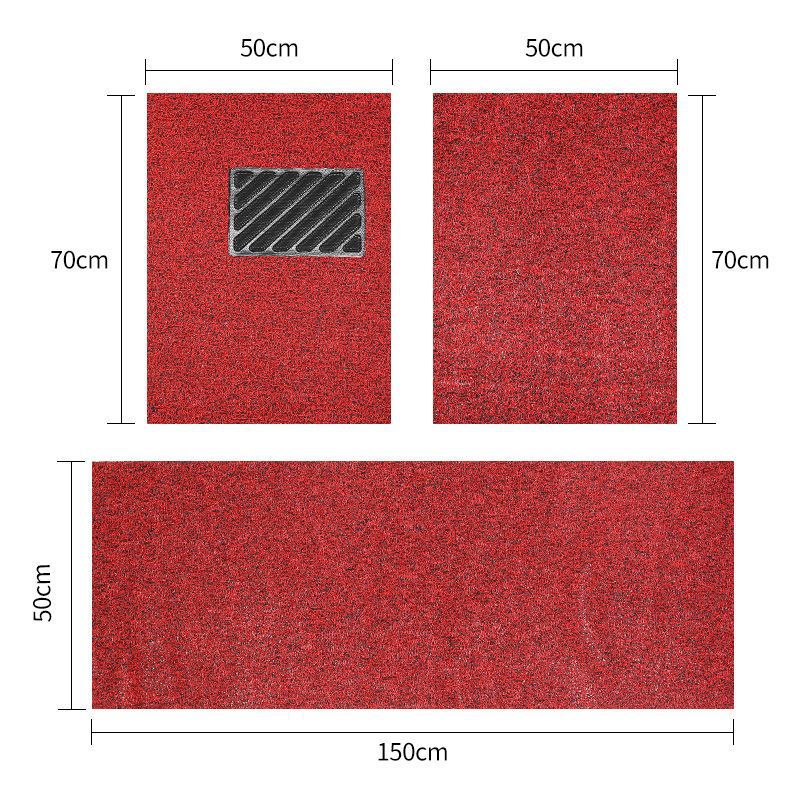 Mat Universal, Universal Universal Foot Pad - black-red-3-piece-set