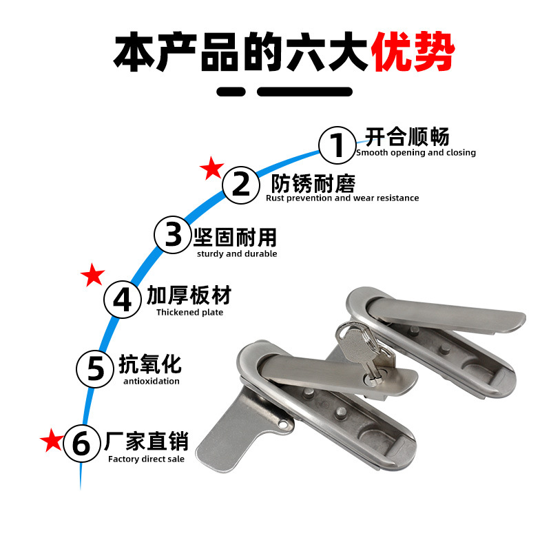 AW Anwang MS713 / 717 cerradura del chasis 818 cerradura de muebles 861 cerradura de puerta 843 cerradura de fundición AB402 / 403