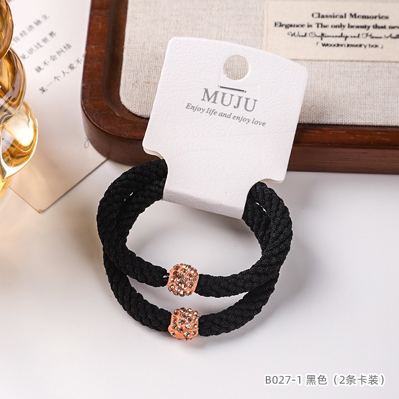 [Carga de tarjeta] sensación de alto nivel coreano de cabello de código de barras de moda de alta elasticidad de cabello anillo de cabello correa de cola de caballo