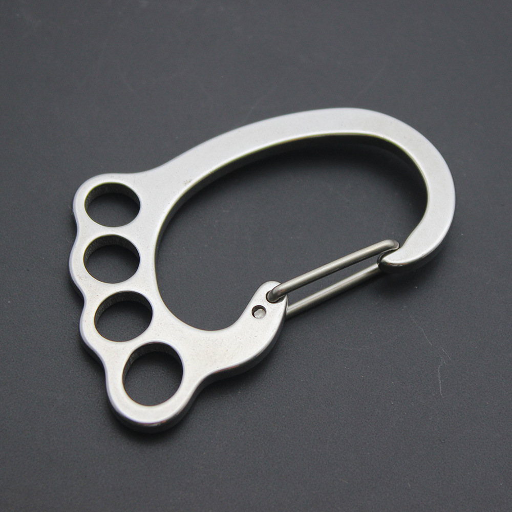 Large Foot-Shaped Carabiner Outdoor Climbing Hook Multifunctional Keychain Backpack Quick-Release Water Bottle Hook Spring Clip