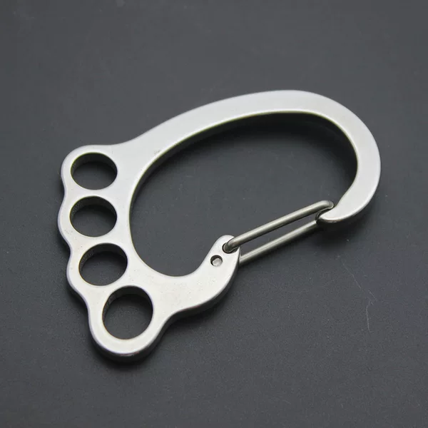 Large Foot-Shaped Carabiner Outdoor Climbing Hook Multifunctional Keychain Backpack Quick-Release Water Bottle Hook Spring Clip