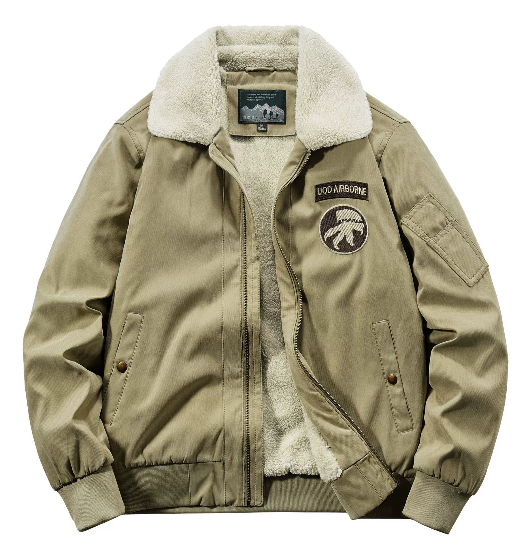 Пальто с хлопковой подкладкой, зимняя куртка с меховым воротником на флисовой подкладке, куртка с хлопковой подкладкой, плюшевая куртка с хлопковой подкладкой, пальто из овчины, костюм пилота, мужской Tide 9030