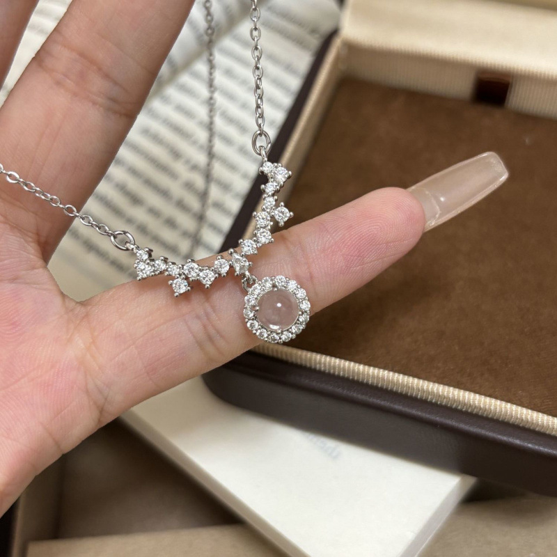 Starry Night Necklace for Women, Niche Design, Light Luxury, High-End, Versatile, Full Diamond Clavicle Chain