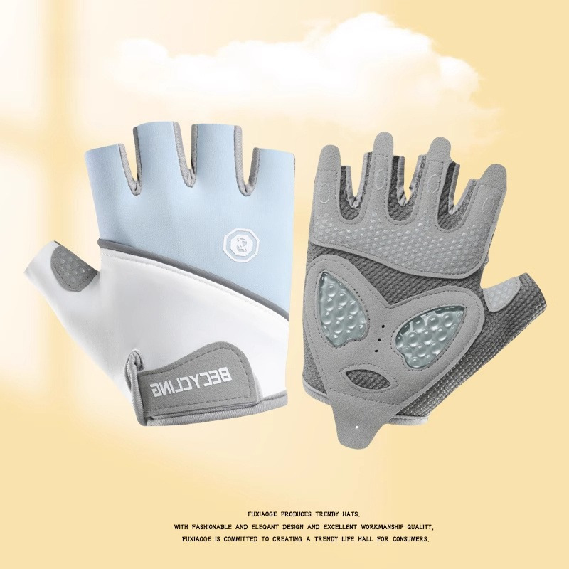 Nuevos guantes de fitness para mujer, guantes deportivos de medio dedo, silicona líquida, antideslizante, guantes de ciclismo resistentes al desgaste al por mayor