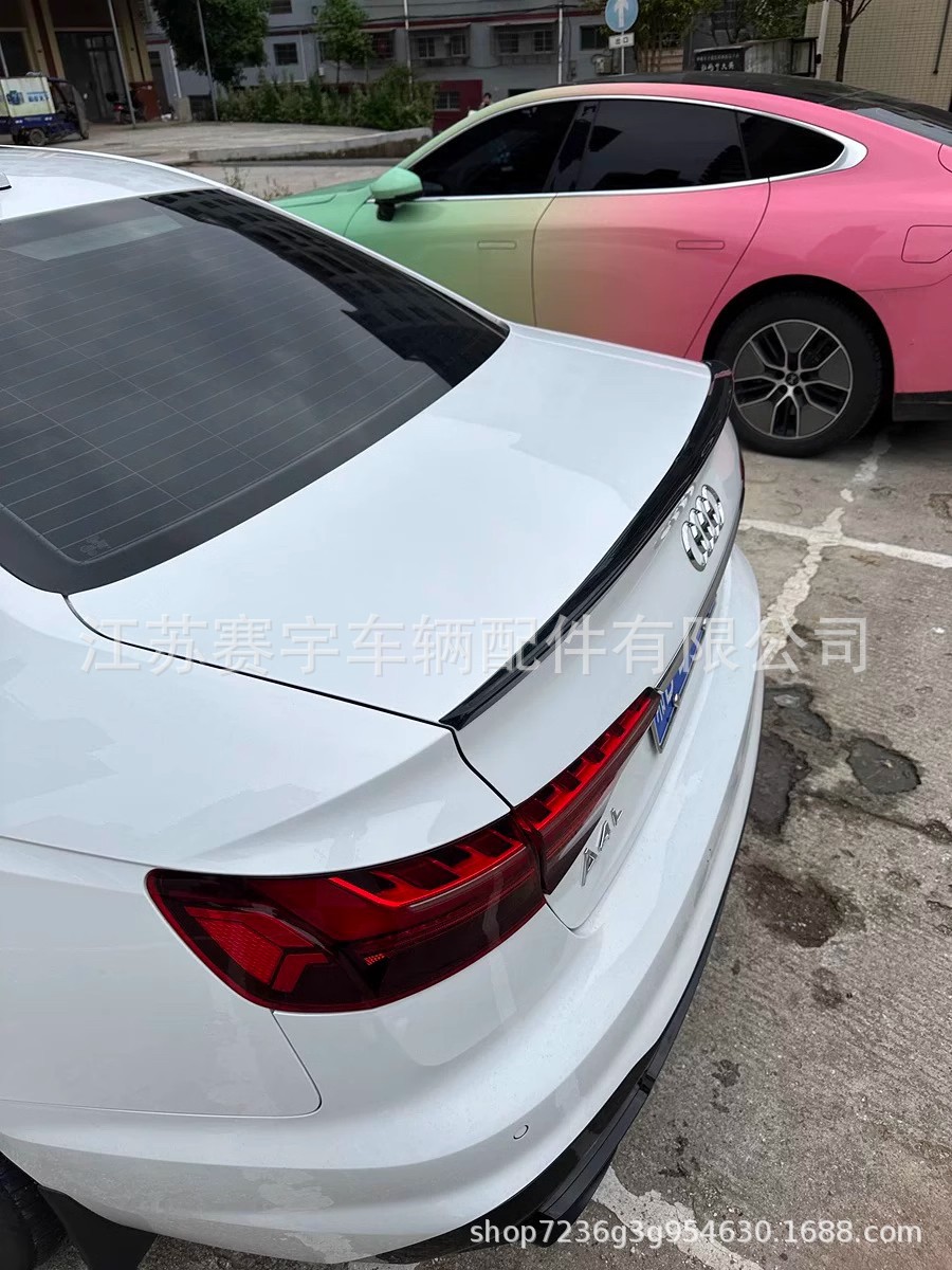 Suitable for Audi 13-24 A3/A4/A6 modified tail non-perforated tail fixed wing decoration
