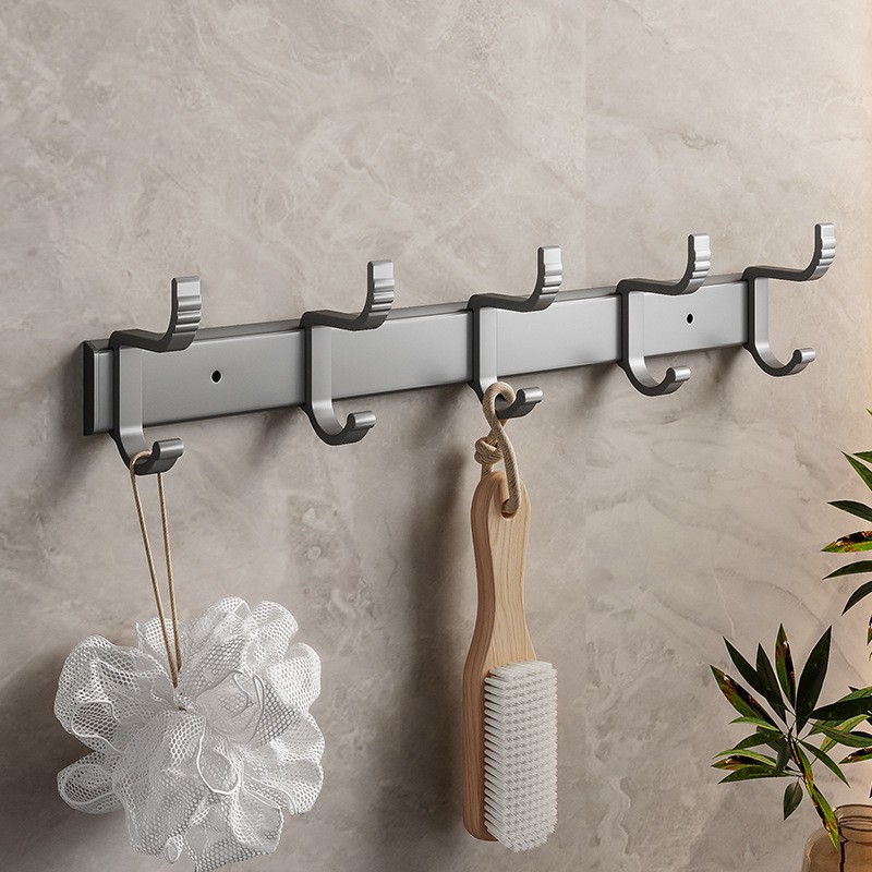 Pistola gris espacio de aluminio toallero ponche libre montado en la pared inodoro toallero baño Baño estante de almacenamiento