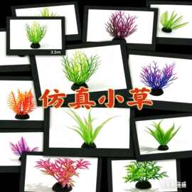鱼缸假水草小草堆仿真植物装饰水族造景塑料小水草厂家直销