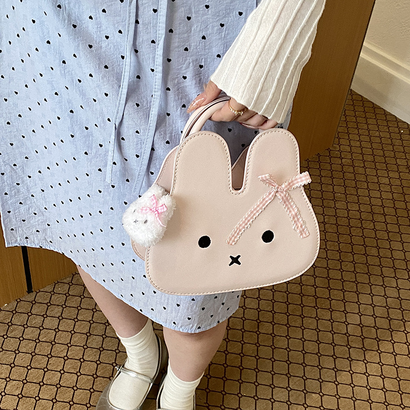 Bolsos para niños bonitos y divertidos conejos de dibujos animados bolsos de hombro para niños y niñas mini lindos con colgentes bolsos de cambio para niñas pequeñas