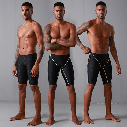 Quick-drying five-point swimsuit men's swimming trunks men's anti-embarrassment large size boxer new swimming equipment wholesale set