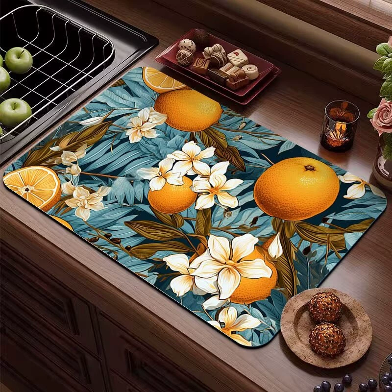 Коврик для мойки с фруктами из диатомовой грязи, коврик для кофемашины, коврик для американской кухни, впитывающий коврик для стола, барный коврик, оптом