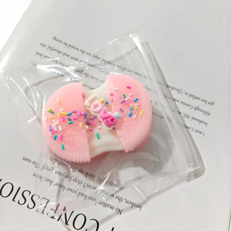 Brushed pink and white sandwich with sugar sprinkles + love accessories