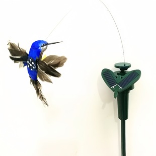 Solar Butterfly Hummingbird Automatic Rotating Solar Feather Bird Flying Butterfly Gardening Pastoral Decoration Props