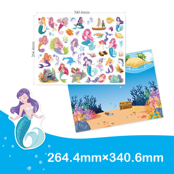 Children's stickers boys and girls diy dinosaur traffic flower fairy princess sticker book reusable sticker book
