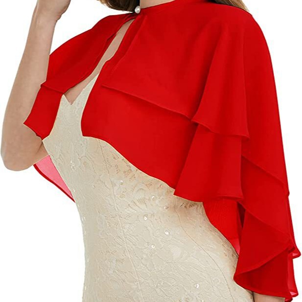 Spring and Summer Mix Bride Short Chiffon Shawl Double-Layer Breathable Cool Wedding Bridesmaid Jacket Sunscreen One Button Spring and Summer Mix Bride Short Chiffon Shawl Double-Layer Breathable Cool Wedding Bridesmaid Jacket Sunscreen One Button