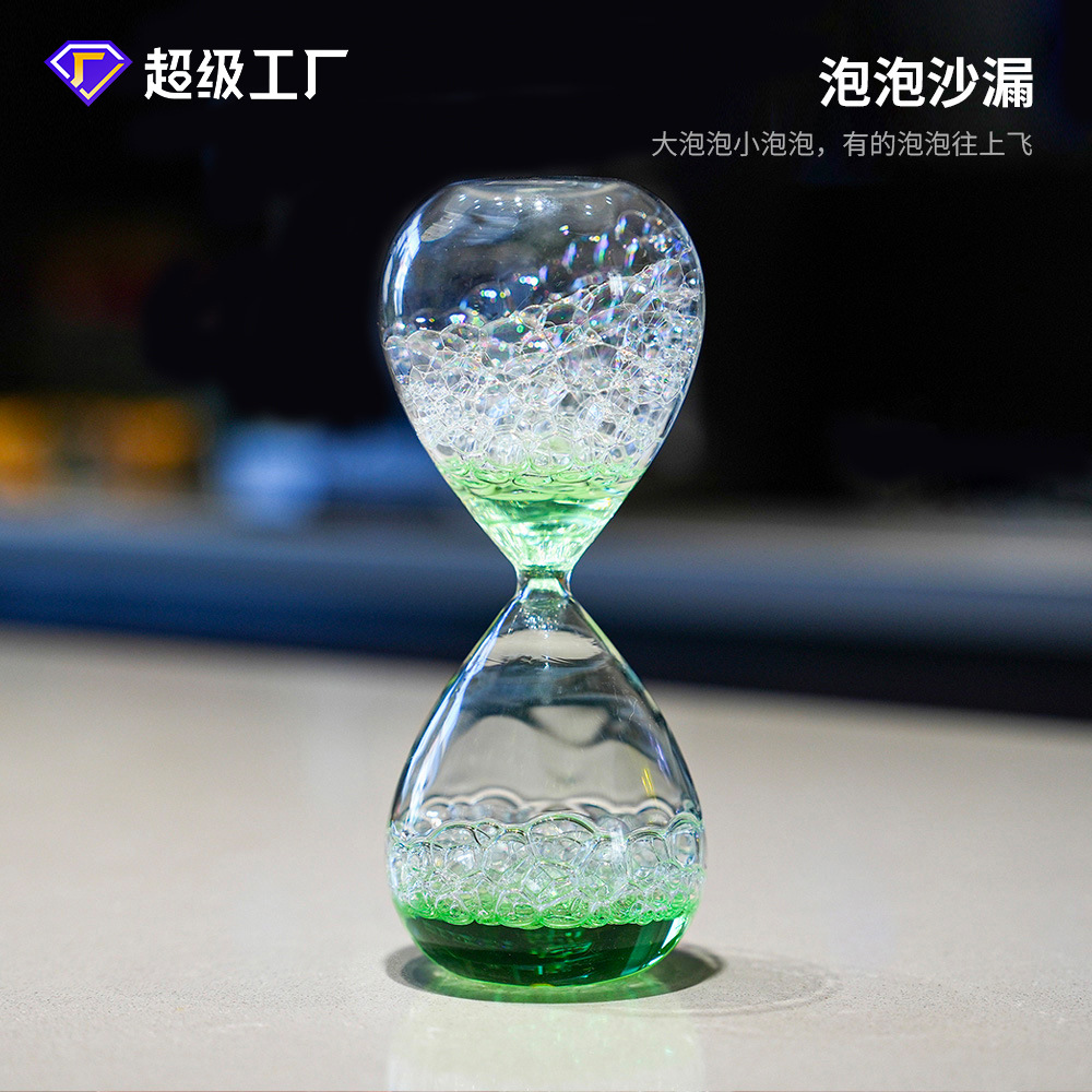 Reloj de Arena de Burbujas Musical de Vidrio Borosilicato Hecho a Mano para Decoración del Hogar image 3