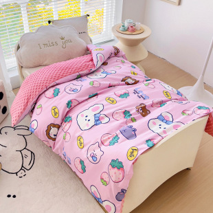 Cotton Beanie Quilt Cover Cotton Cartoon Children's Quilt Cover 1.2*1.5 Kindergarten Nap Beanie Quilt