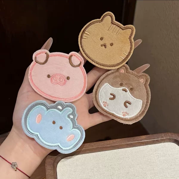 Cute Cartoon Animal Magic Stickers, Super Adorable Pig and Elephant Bangs Stickers, Seamless Hair Tidying Tool