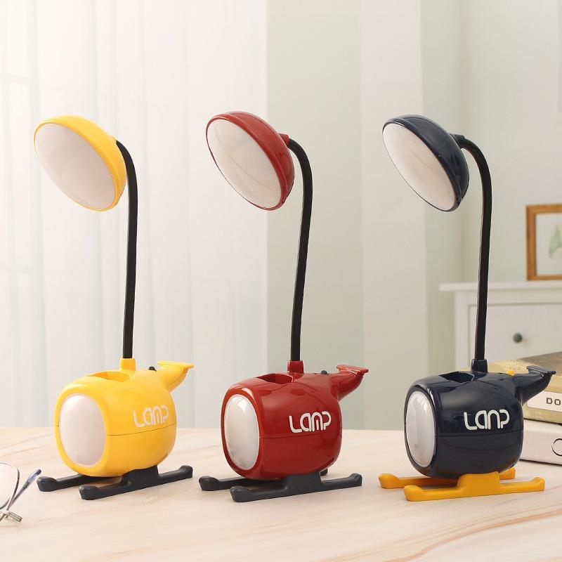 Actividad avión plegable pequeño regalo de dibujos animados niños al por mayor protección ocular lámpara de escritorio estudiante led aprender a cargar ninguno