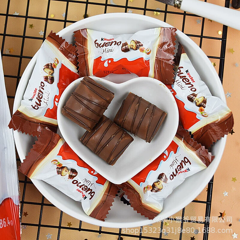 Шоколадная конфета (Kinder) bueno мини, пакет 108 г — молочный орех лешник, индивидуально упакована