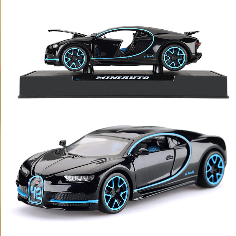 Jianyuan aleación coche modelo 1:32 paño jiachilong coche deportivo Tire hacia atrás el sonido y la luz apertura de la puerta modelo de coche de juguete adornos