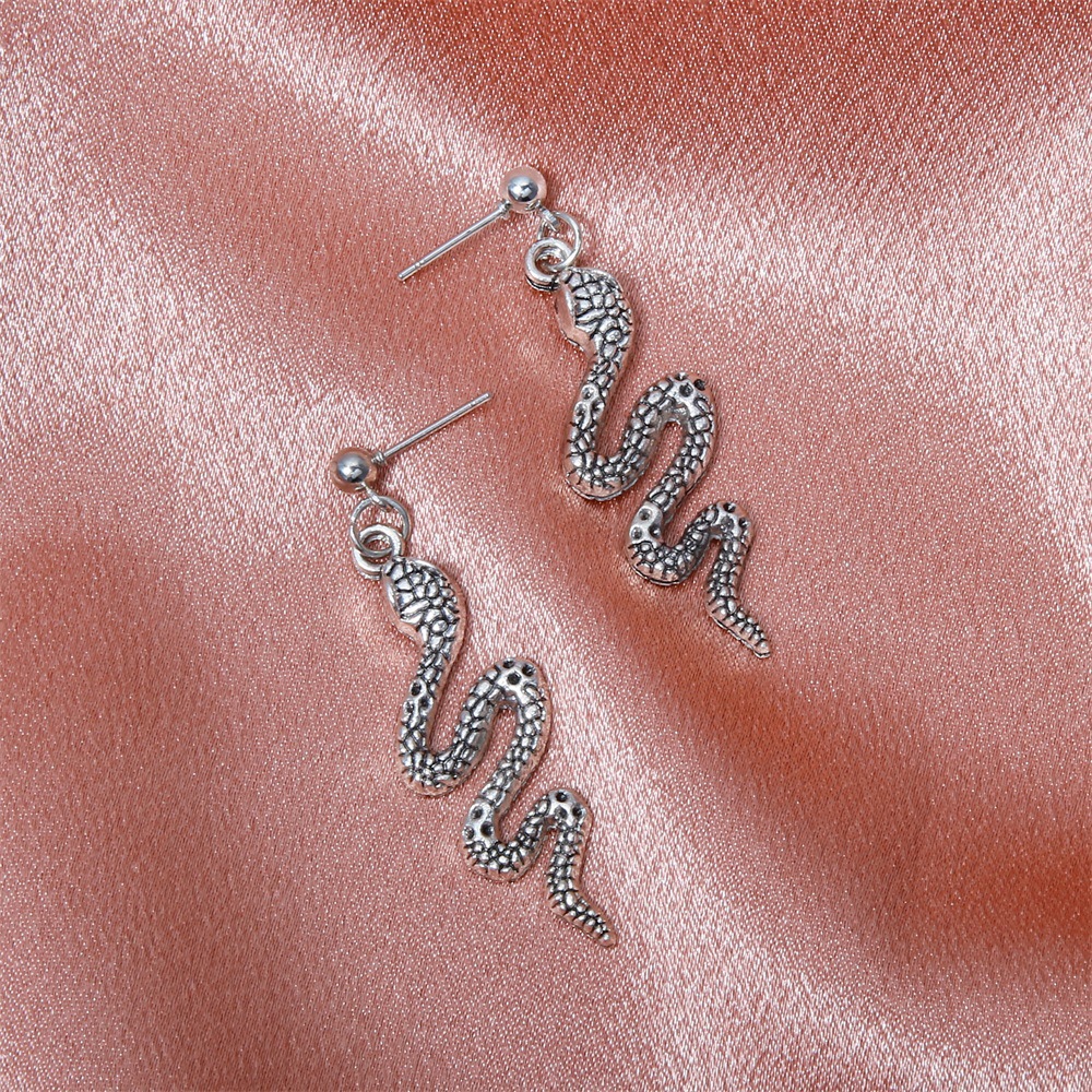 Fashion Snake-shaped Long Earrings Wholesale display picture 6