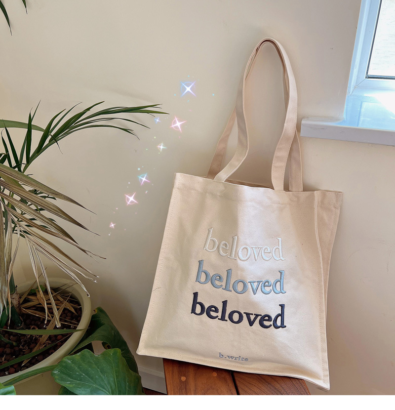 Embroidered Tote Canva Bag 