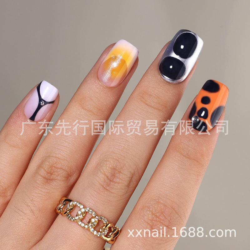 32 件 Nails 16Size Gel Sunset Orange French Press Fake Nail Manicure Patch Wearable Nail Patch 32 件 Nails 16Size Gel Sunset Orange French Press Fake Nail Manicure Patch Wearable Nail Patch