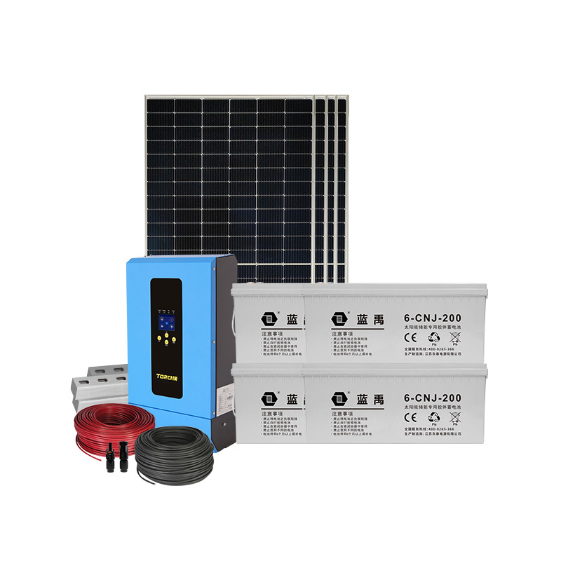 Solar Power Generation System 48V Photovoltaic Off-Grid Energy Storage Battery Powered System Air Conditioner Reverse Control All-In-One Machine Set