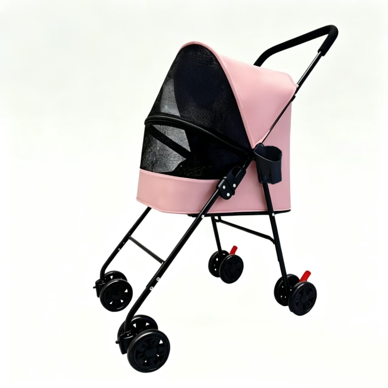 Cochecito Plegable para Mascotas de Metal, Plegable, para Exteriores