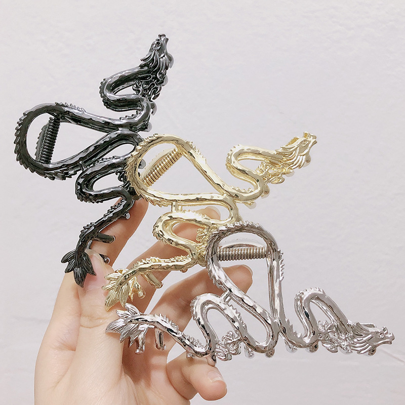 Women's IG Style Dragon Metal Plating Hair Claws display picture 1