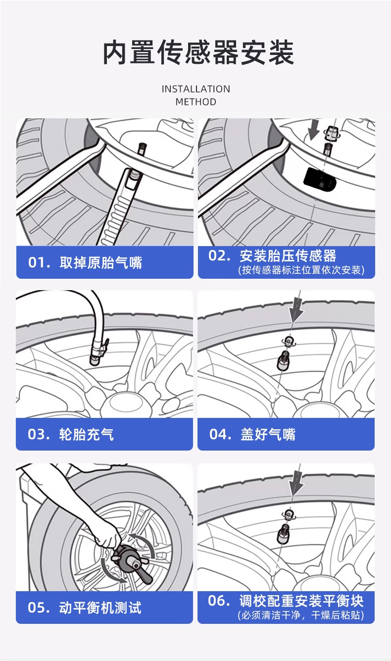 Compatible with the Original Factory A3A4La5A6A7A8L Built-In Tire Pressure Sensor Detector Q3Q5Q7