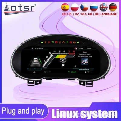 Suitable for Volkswagen Skoda Octavia Led Display Screen, Full Lcd Instrument Panel with Multiple Ui Options, Car Dashboard (automobile instrument)