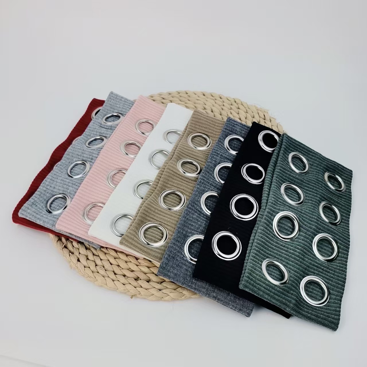 Hot Girl agujeros redondos huecos elásticos bandas de cabello europeas y americanas retro gótico punk subcultura rock festival de moda tocado