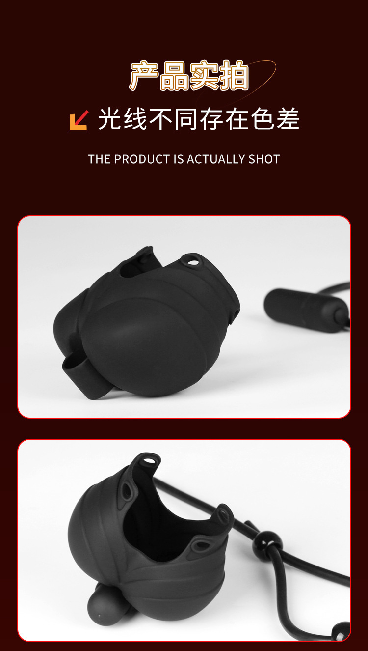Men’s Vibrating Egg Set with Silicone Ball Stretcher and Button Control — detail image 14