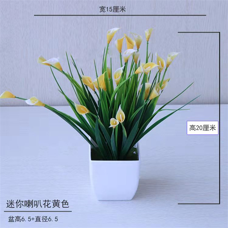 Pequeña imitación de flores falsas decoraciones de sala de estar decoración de mesa de té flores de plástico mano flores falsas plantas decoraciones