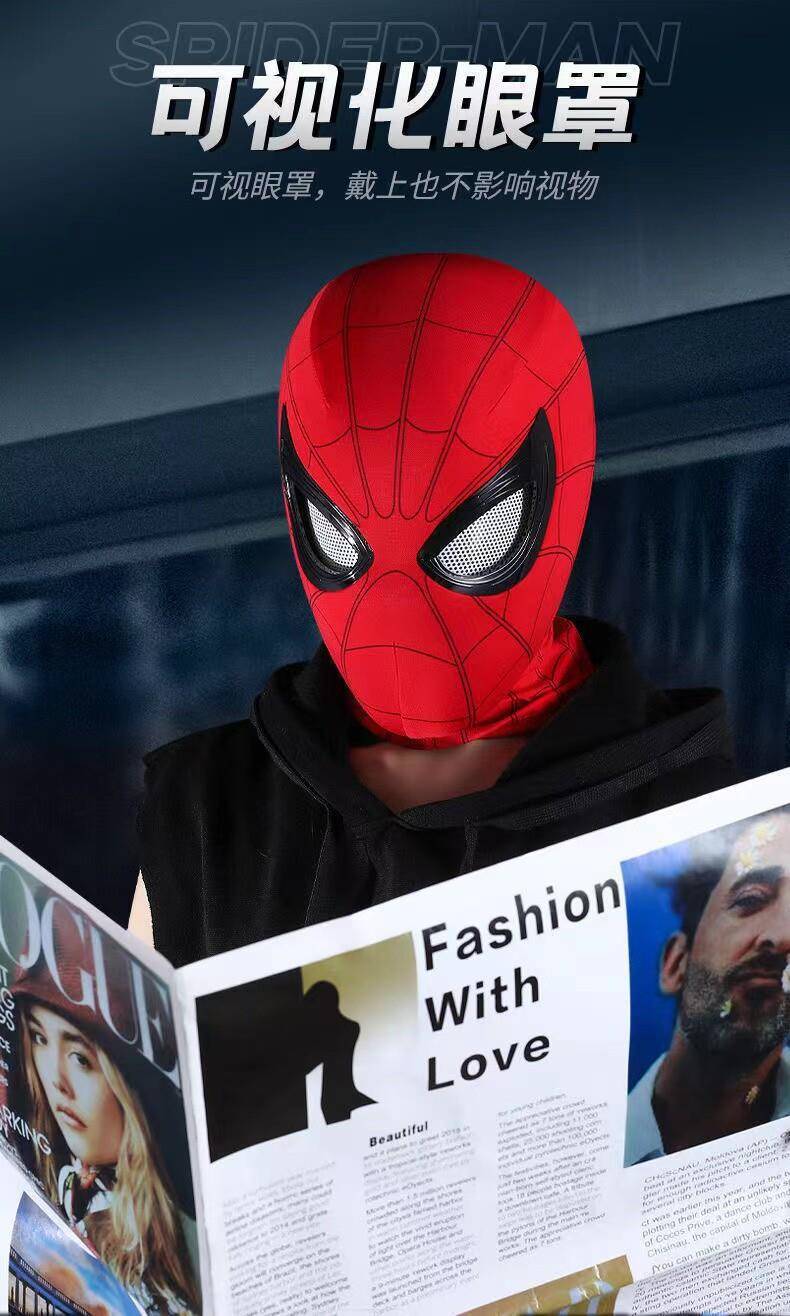 Source Factory Headgear Mask Eyes Funny Spider-Man Helmet Adult Children Gift 6 Wearable Blink