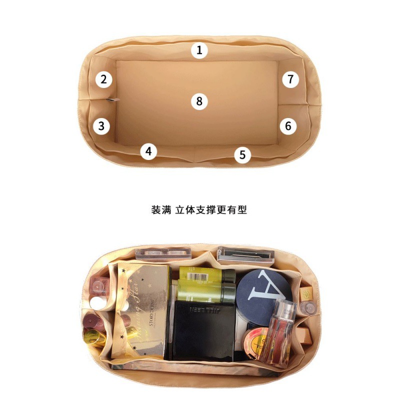 [내부 컨테이너 만] ONTHEGO DUPONT 종이 내부 가방 토트 백 초경량 방수 내부 라이닝 메이크업에 적합