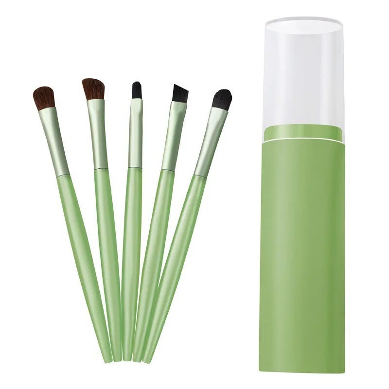 Venta Directa de fábrica 5 pelo de caballo barril cepillo conjunto maquillaje herramientas especiales ojo maquillaje cepillo conjunto