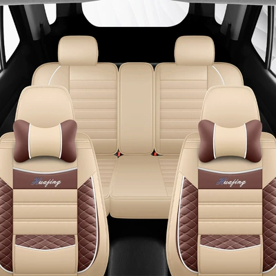 Seat cushion, seat cover, Seat Covers Toyota Hong - 5-seats-full-leather-beige-color