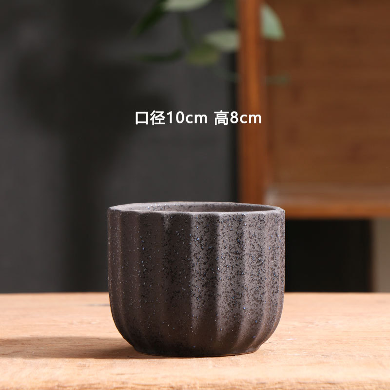 Maceta carnosa retro esmerilada, venta especial de cerámica, terraza para el hogar, terracota, cerámica pequeña, lavabo especial, liquidación al por mayor