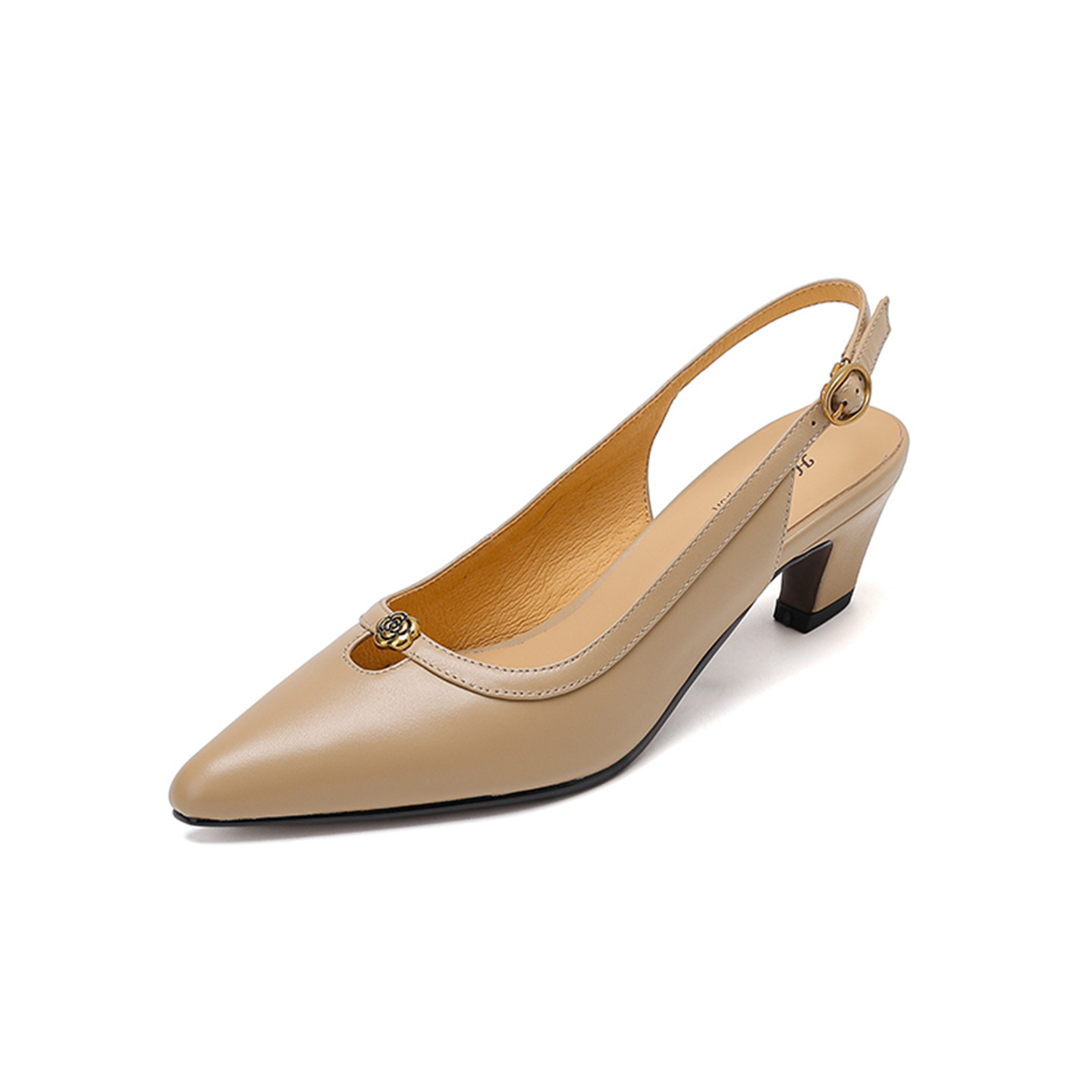 Sandal nữ mũi hở quai ngang gót thấp phong cách Hàn Quốc — đen chi tiết 23