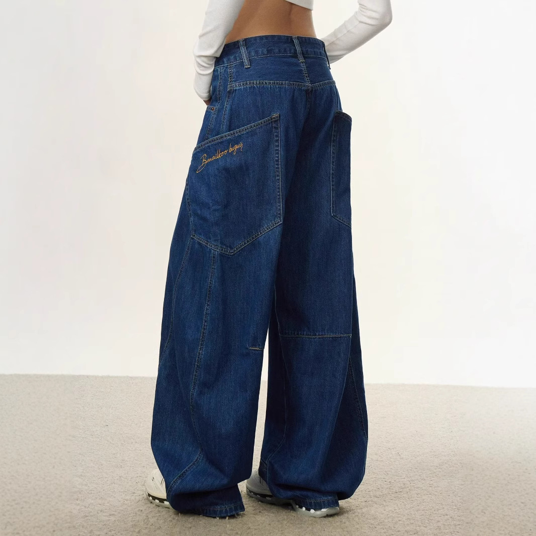 Tide, summer jeans hip-hop style, trend trousers