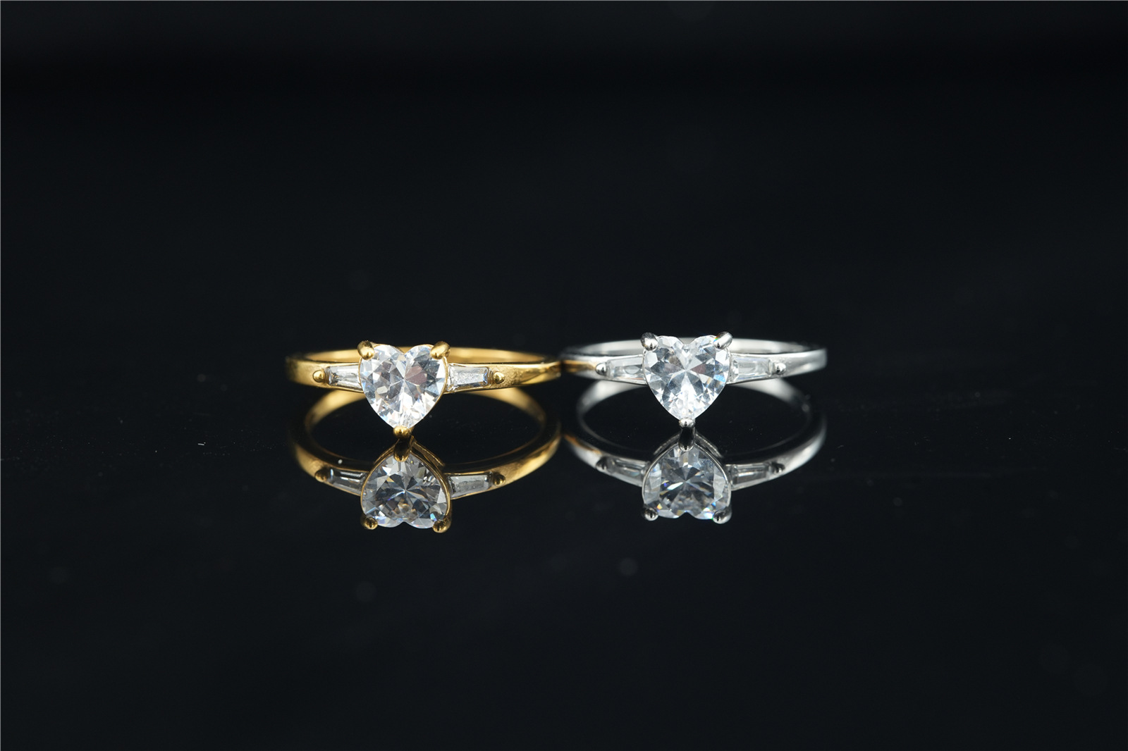 5g Weight Rings Classification Wholesale Jewelry Simple Style Classic Style Heart Shape Titanium Steel Rings